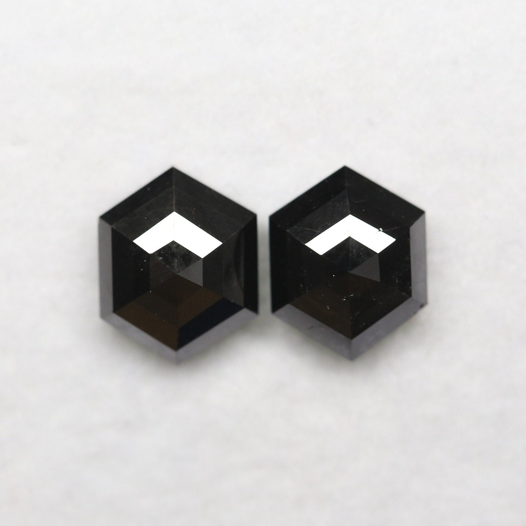 10 mm Hexagon black diamond